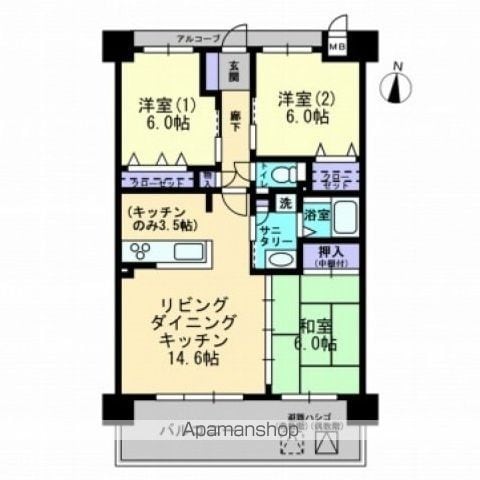 アルファライフ岡山駅南の間取り写真