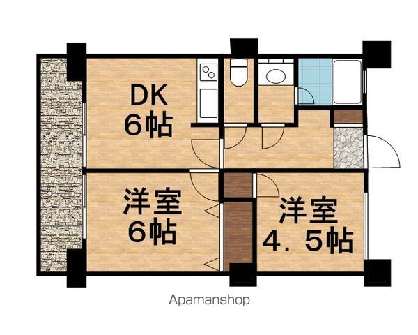 【三鷹市上連雀のマンションの間取り】