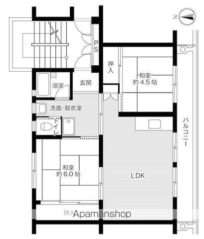 ビレッジハウス八日市場２号棟の間取り