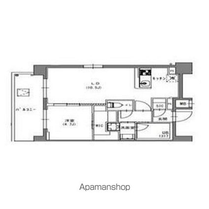 ＳーＲＥＳＩＤＥＮＣＥ押上Ｂｌｏｓｓｏｍ[1LDK/43.86m2]の間取図