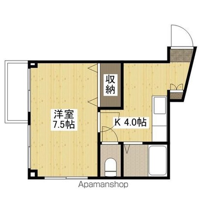 プティＴＯ[1K/24.3m2]の間取図