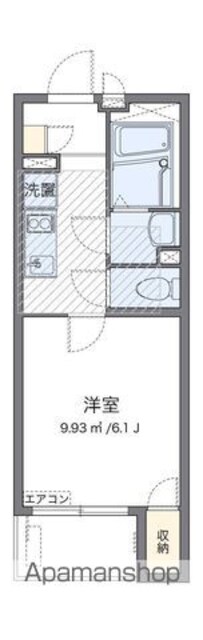 ミランダＬＵＡＮＡ[1K/21.47m2]の間取図