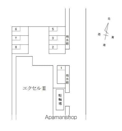 和歌山県和歌山市内原[2DK/46.75m2]の配置図