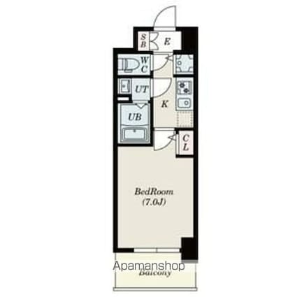 Ａｌｉｖｉｓ堺浜寺[1K/22.63m2]の間取図