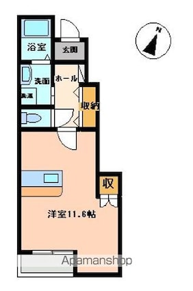 サンフィット[1R/32.53m2]の間取図