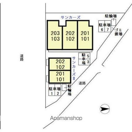 サンカーズ[3DK/50.29m2]の配置図