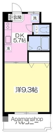 フェニックス松末[1DK/30.4m2]の間取図