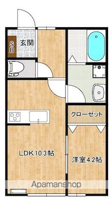 ハートランド大宮[1LDK/48m2]の間取図