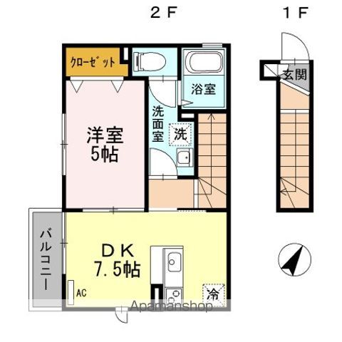 東村山市恩多町のアパートの間取り