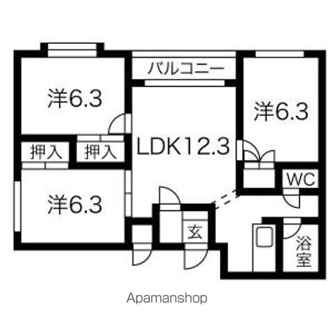 ドエル宮の森パート1の間取り写真