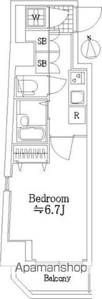 Ｅｘｃｌｕｓｉｖｅ　Ｌｉｅｎ高島平[1K/23.47m2]の間取図