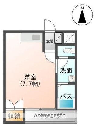 エクセルコート柏木[1R/21.17m2]の間取図