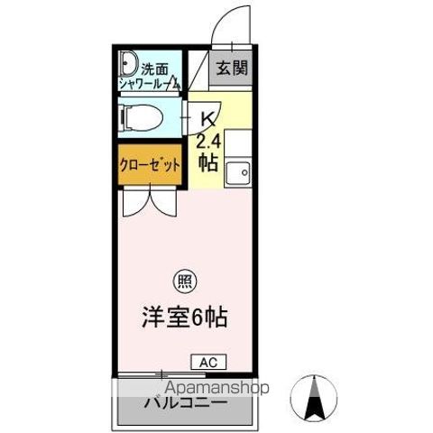 【国立市西のアパートの間取り】