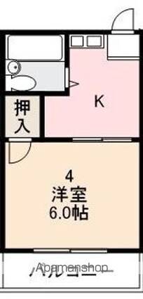 コート紙町Ⅳ[1K/19.44m2]の間取図