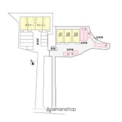 グレイスフル　Ⅱ[2LDK/56.68m2]の配置図