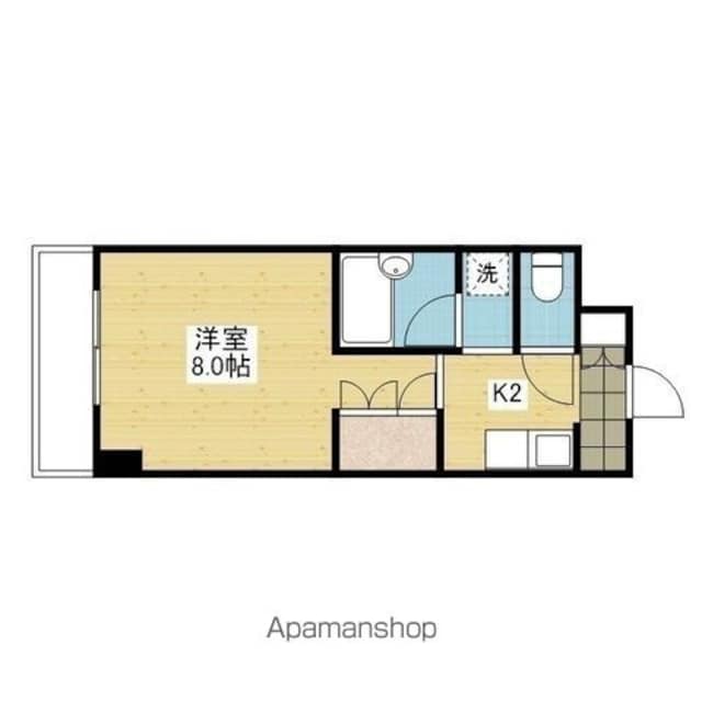 ボンデパール[1R/24.3m2]の間取図