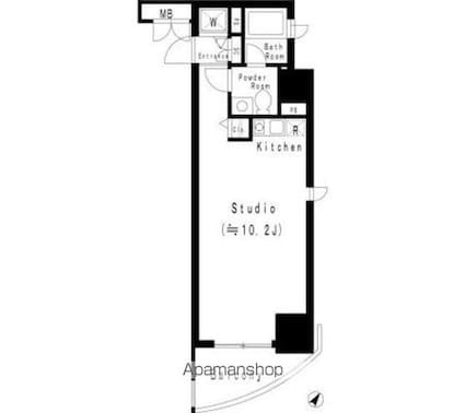 ＭＦＰＲ代々木タワー[1K/27.67m2]の間取図
