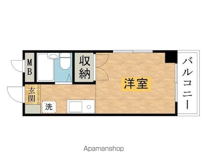 ＭＧヒルズ[1R/18m2]の間取図
