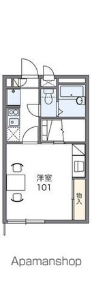 レオパレスＭＩＹＵＫＩ[1K/23.18m2]の間取図