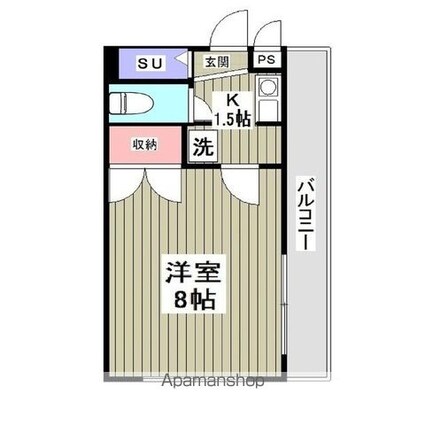 サンエイアームス[1K/22.05m2]の間取図