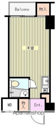 東京都世田谷区東玉川１丁目[1R/15.18m2]の間取図