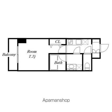 愛知県名古屋市中区大須２丁目[1K/28.9m2]の間取図