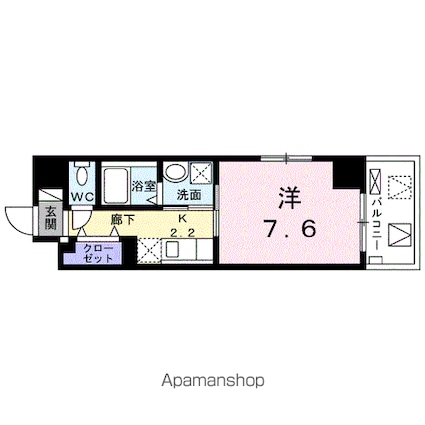 ＫｏーＫｉ　おもろ[1K/27.41m2]の間取図