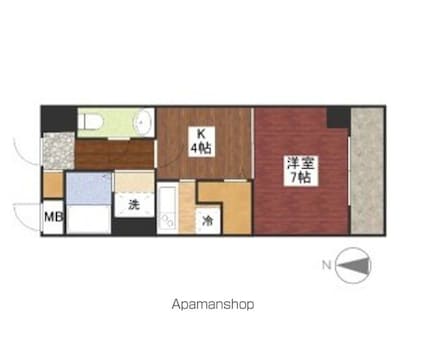東京都江東区白河３丁目[1K/33.82m2]の間取図