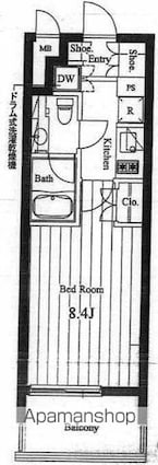 チェスターコート御茶ノ水[1K/26.7m2]の間取図