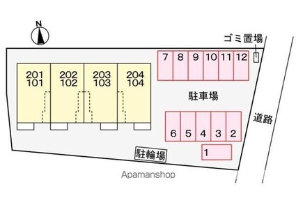 フォレスト太田[2LDK/59.55m2]の配置図