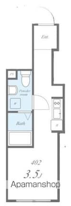 ＦＬレジデンス都心首府[1R/17.73m2]の間取図