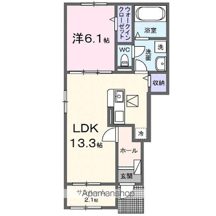 ロッソ・コルサ　Ⅰ[1LDK/50.01m2]の間取図