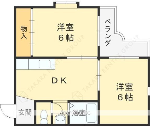 第2庭園ハイツの間取り写真