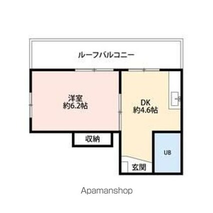 クレスト上北沢[1DK/26.9m2]の間取図
