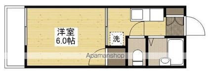 広島県広島市南区皆実町４丁目[1K/18.5m2]の間取図
