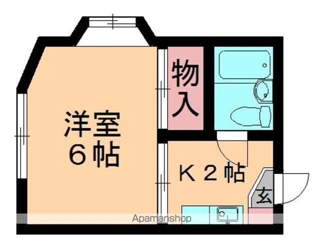 コスモ大巌寺[1K/17.82m2]の間取図