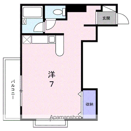 ＢＥＴＴＥＲ　Ｒ八幡町[1R/24.42m2]の間取図