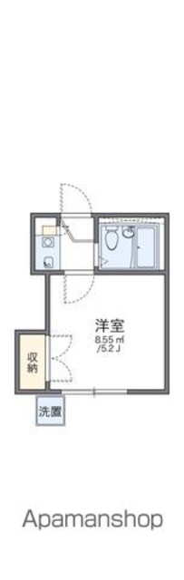 東京都世田谷区上北沢４丁目[1K/14.13m2]の間取図