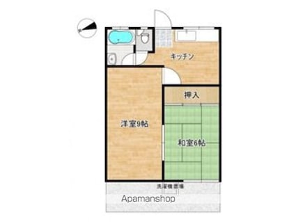 唐崎グリーンハイツ[2K/38.88m2]の間取図