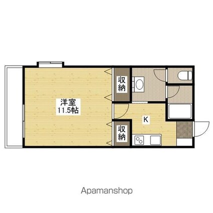 サザン２７前川ビル[1K/36.41m2]の間取図