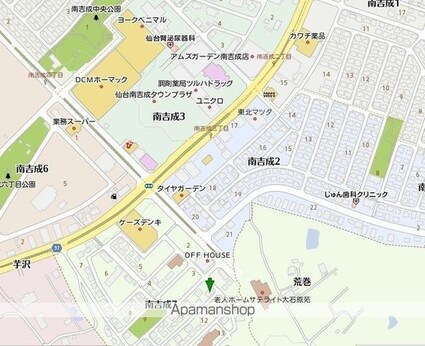 宮城県仙台市青葉区南吉成７丁目[1K/27.82m2]の周辺4