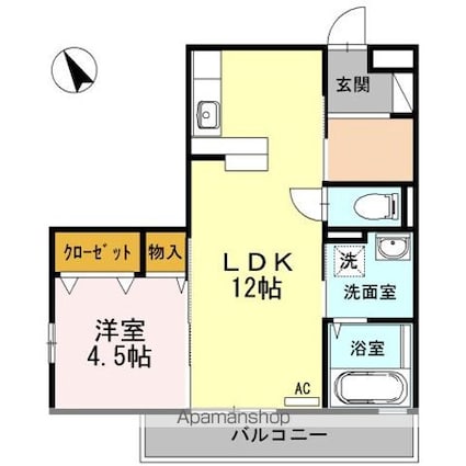 ローゼスポート港町　Ａ棟[1LDK/43.26m2]の内装