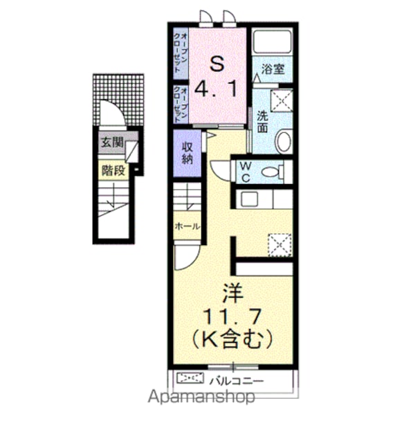 ロード　ナカシマ[1LDK/40.09m2]の間取図