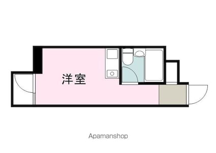 広島県福山市船町[1R/15.5m2]の間取図