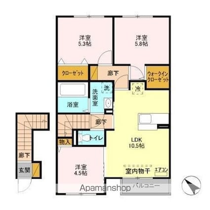 ル・ヴァン[3LDK/65m2]の間取図