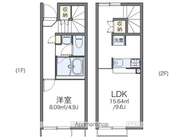 レオネクスト格Ⅱ[1LDK/40.26m2]の間取図