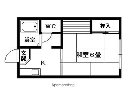 サンハイツセタ[1K/30.7m2]の間取図