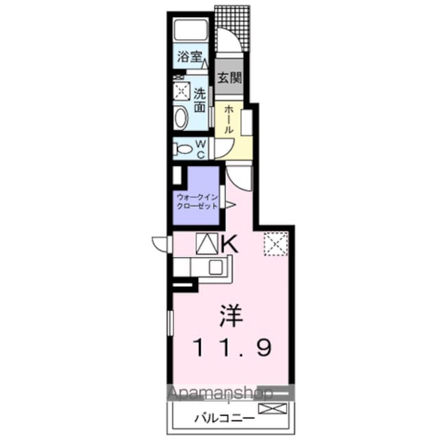 ラ・ヴィーユ[1R/32.94m2]の間取図