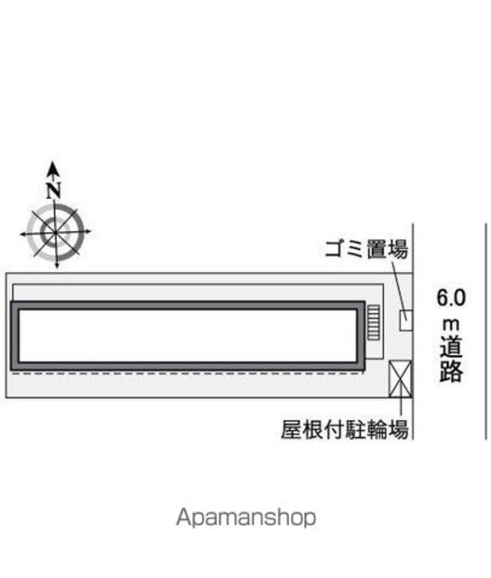レオパレス北新博労町[1K/19.87m2]の配置図