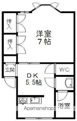 アルスユーナ[1DK/30.57m2]の間取図